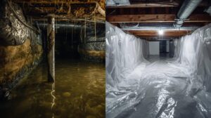 How to clean up sewage in a crawl space?