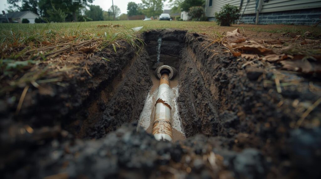 how to tell if a pipe burst underground