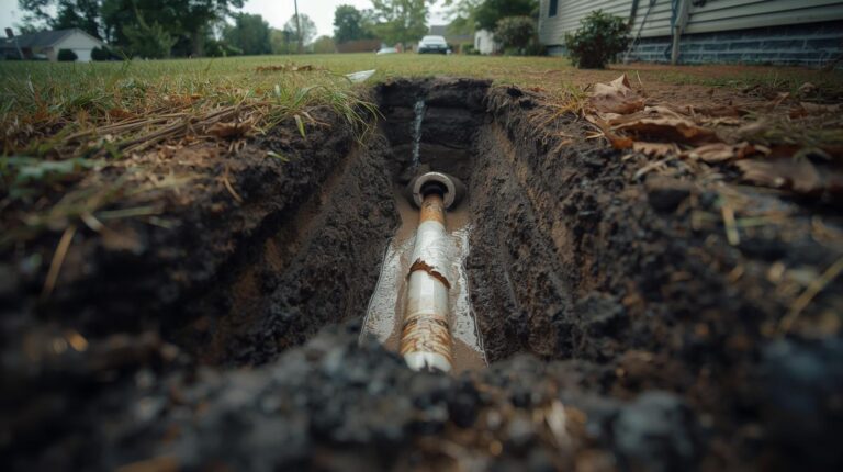 how to tell if a pipe burst underground