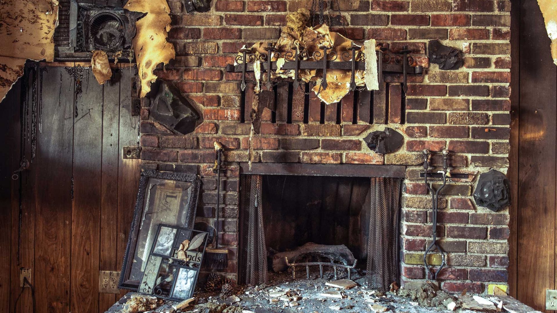 fireplace damage